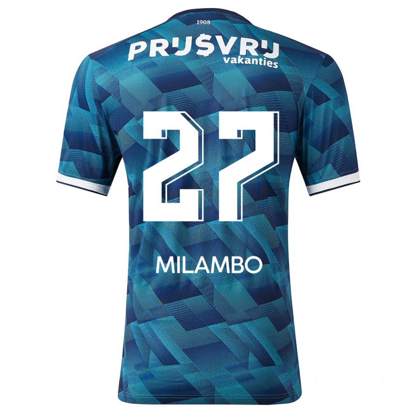 Criança Camisola Antoni Milambo #27 Azul Alternativa 2023/24 Camisa