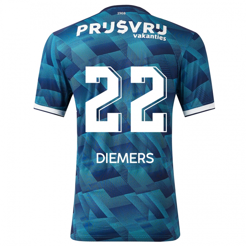 Criança Camisola Mark Diemers #22 Azul Alternativa 2023/24 Camisa