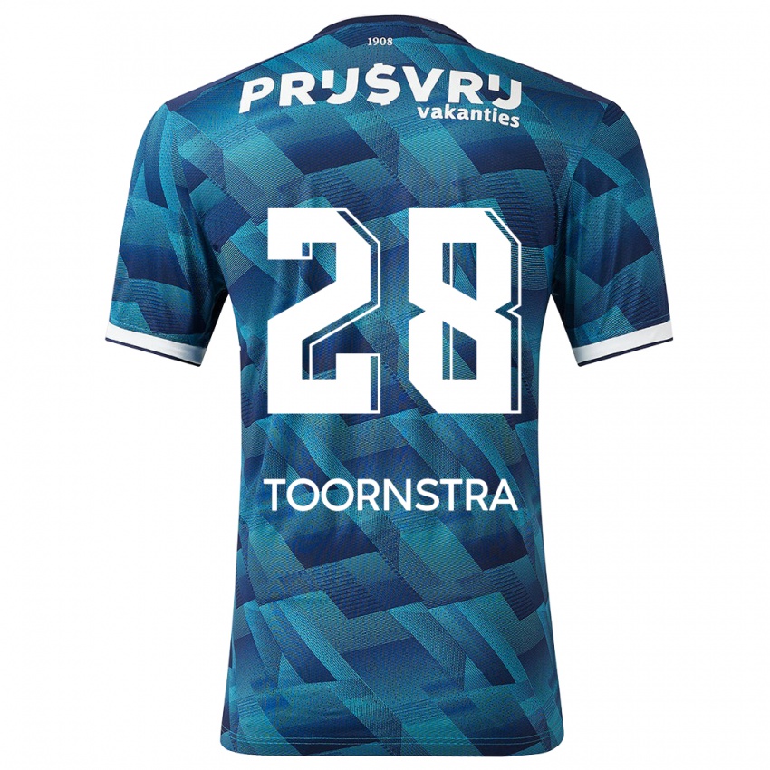 Criança Camisola Jens Toornstra #28 Azul Alternativa 2023/24 Camisa