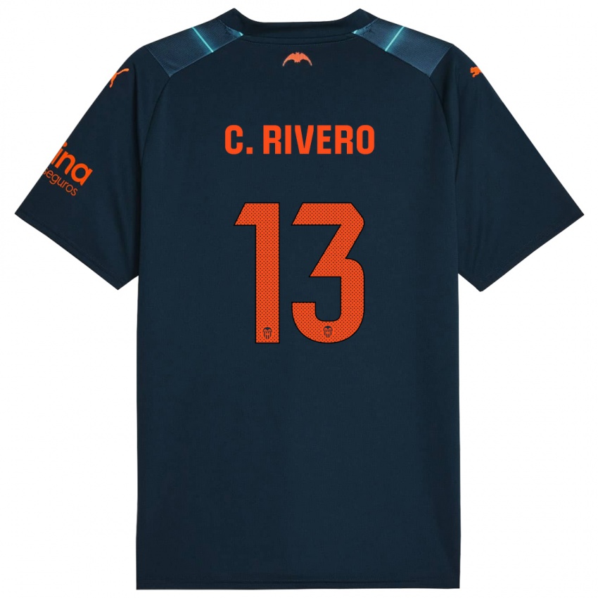 Criança Camisola Cristian Rivero #13 Azul Marinho Alternativa 2023/24 Camisa