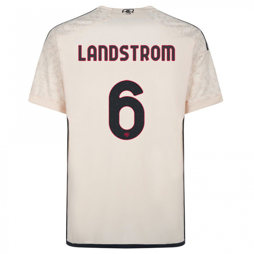 Criança Camisola Elin Landstrom #6 Esbranquiçado Alternativa 2023/24 Camisa