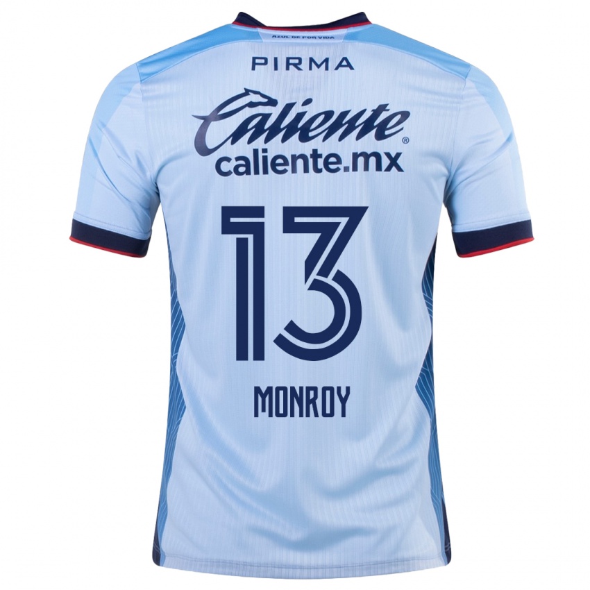 Criança Camisola Daniela Monroy #13 Céu Azul Alternativa 2023/24 Camisa