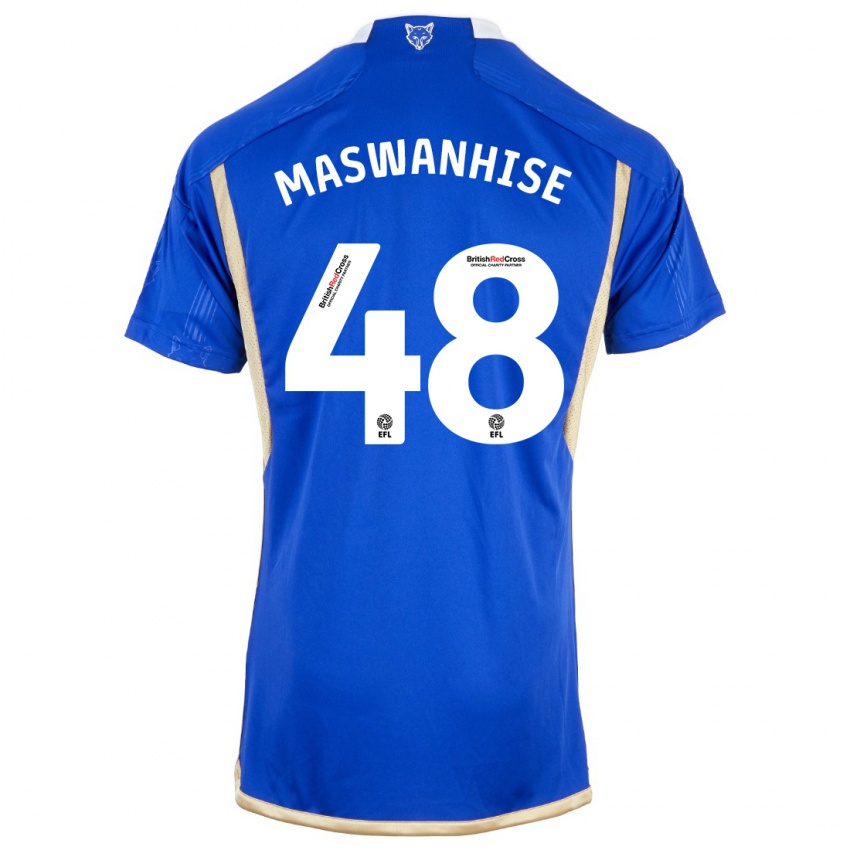 Homem Camisola Tawanda Maswanhise #48 Azul Real Principal 2023/24 Camisa
