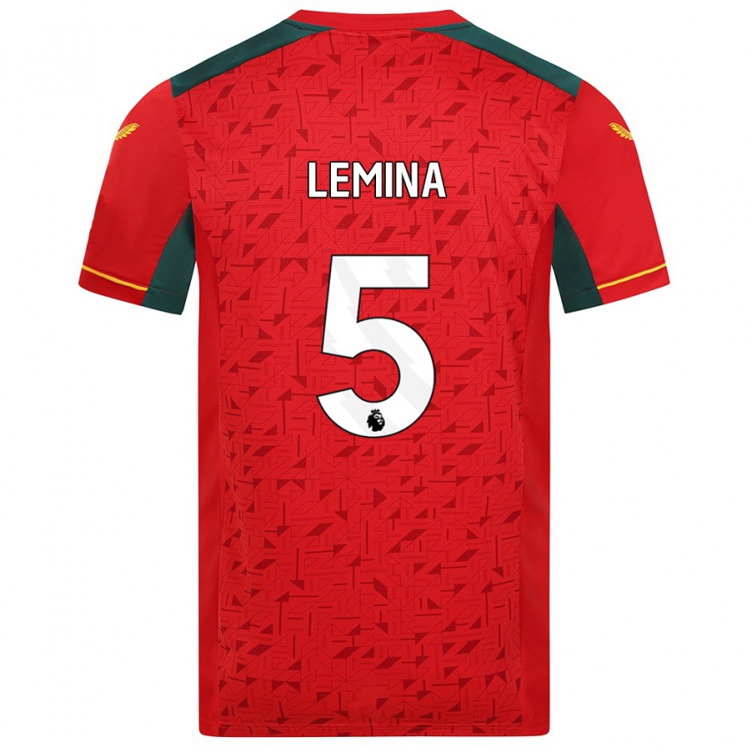 Homem Camisola Mario Lemina #5 Vermelho Alternativa 2023/24 Camisa