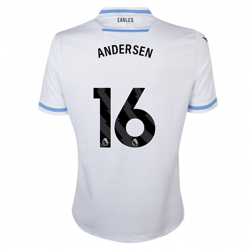 Homem Camisola Joachim Andersen #16 Branco Alternativa 2023/24 Camisa