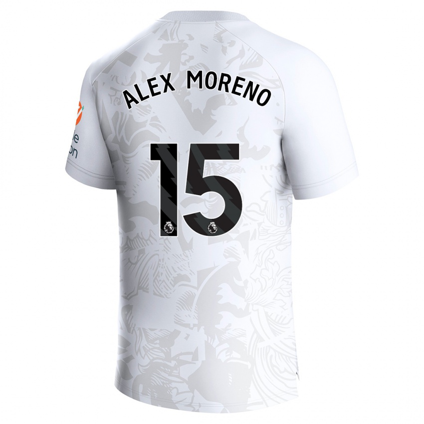 Homem Camisola Alex Moreno #15 Branco Alternativa 2023/24 Camisa