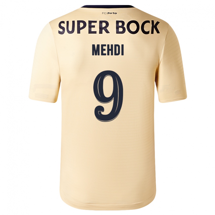 Homem Camisola Mehdi Taremi #9 Bege-Dourado Alternativa 2023/24 Camisa