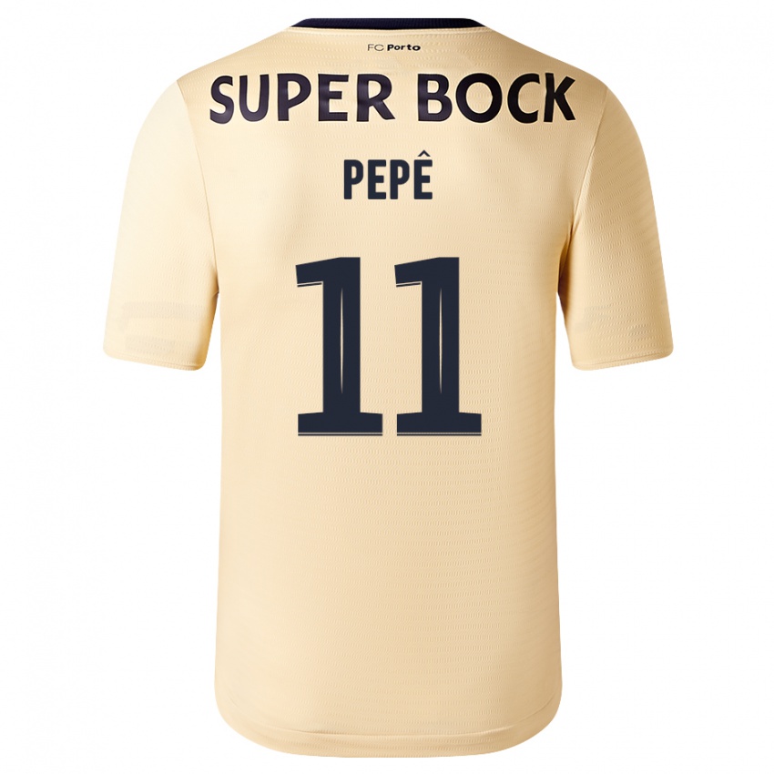 Homem Camisola Pepe #11 Bege-Dourado Alternativa 2023/24 Camisa