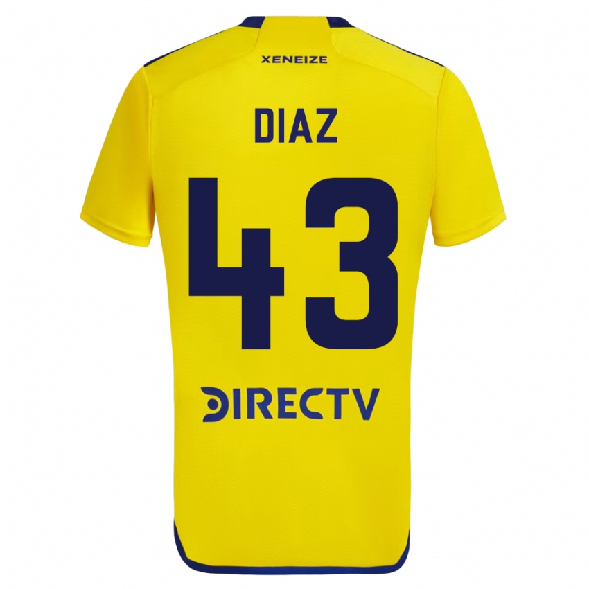 Homem Camisola Tomas Diaz #43 Amarelo Alternativa 2023/24 Camisa