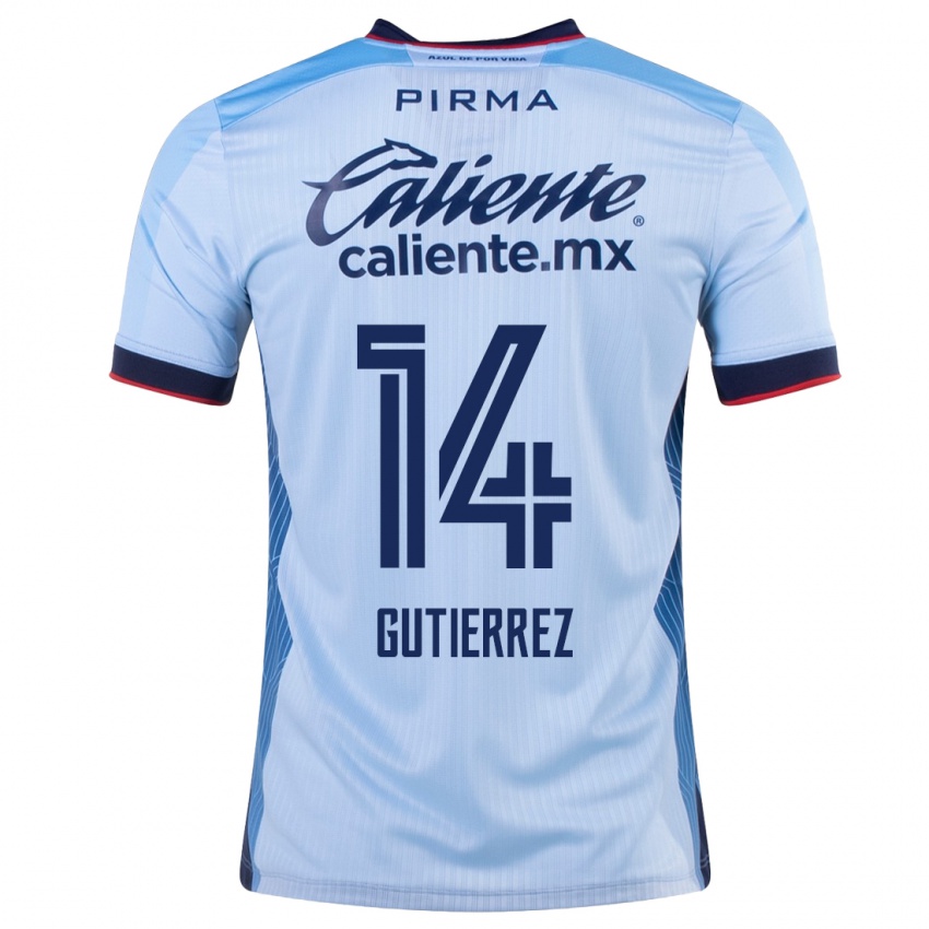 Homem Camisola Alexis Gutierrez #14 Céu Azul Alternativa 2023/24 Camisa