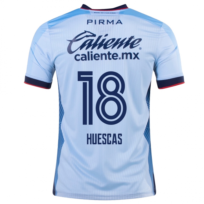 Homem Camisola Rodrigo Huescas #18 Céu Azul Alternativa 2023/24 Camisa