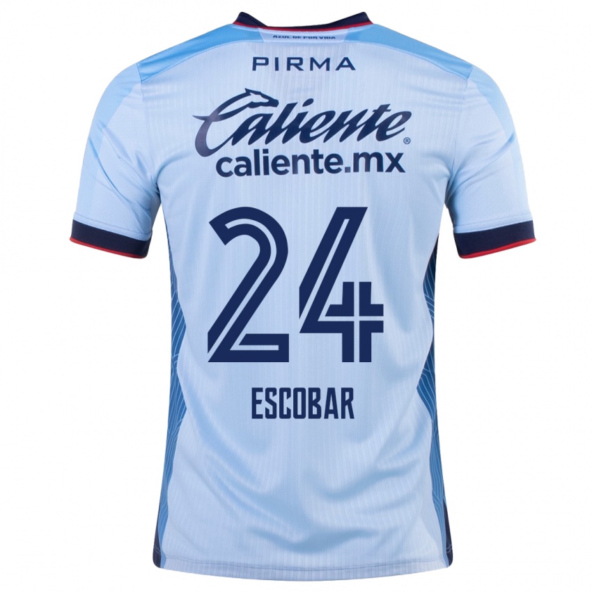 Homem Camisola Juan Escobar #24 Céu Azul Alternativa 2023/24 Camisa