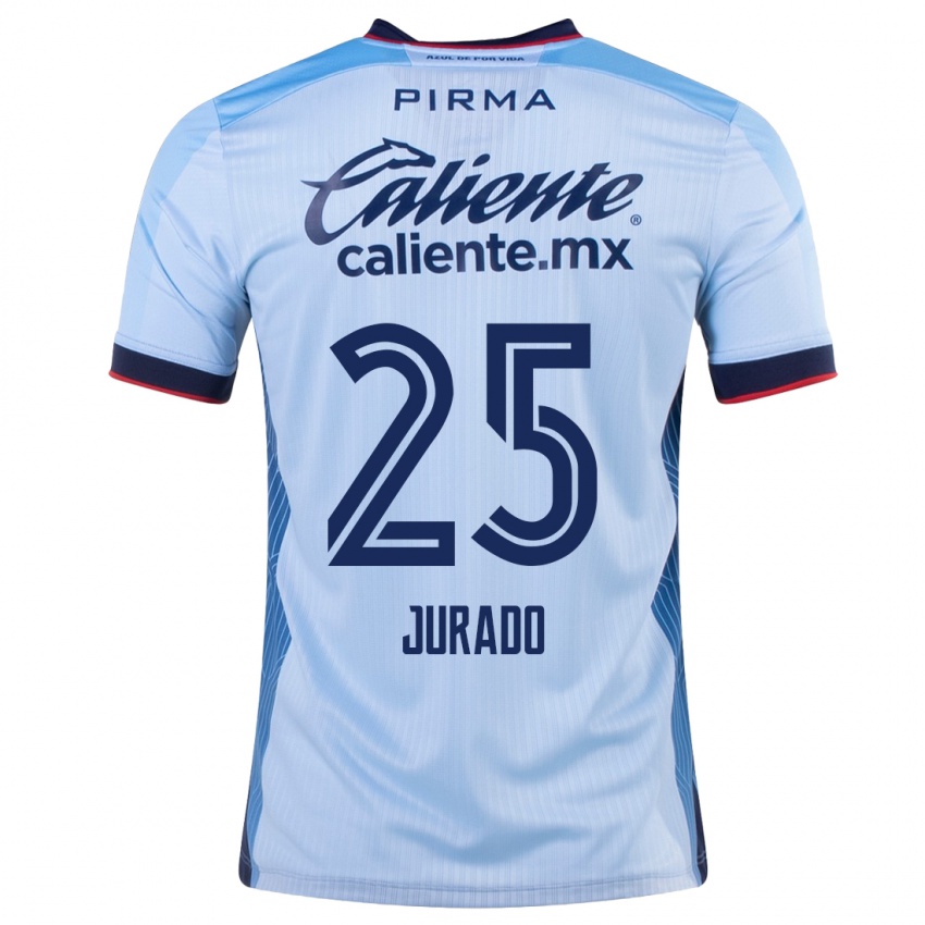 Homem Camisola Sebastian Jurado #25 Céu Azul Alternativa 2023/24 Camisa