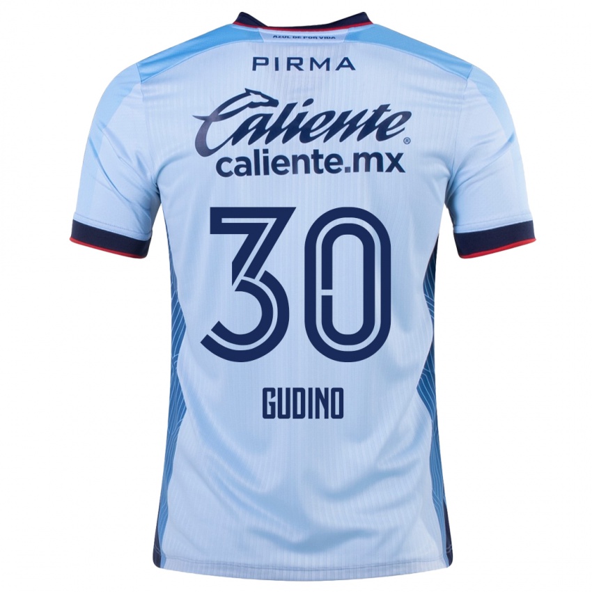 Homem Camisola Andres Gudino #30 Céu Azul Alternativa 2023/24 Camisa