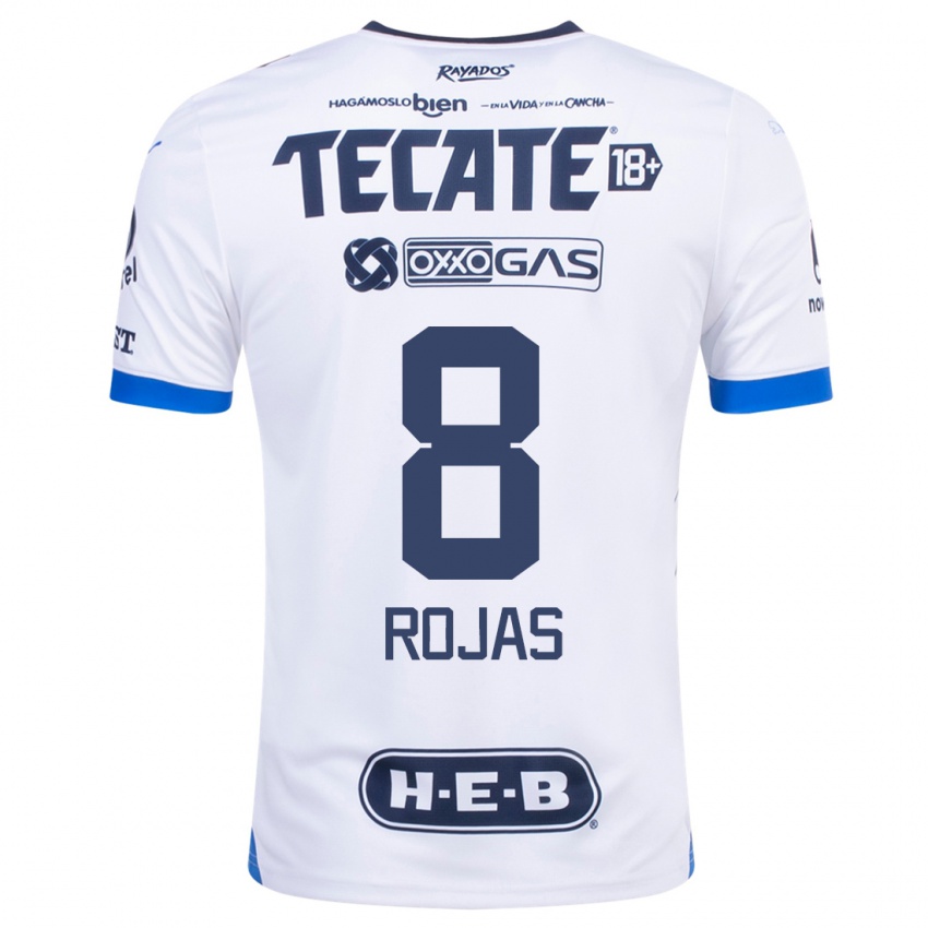 Homem Camisola Joao Rojas #8 Branco Alternativa 2023/24 Camisa