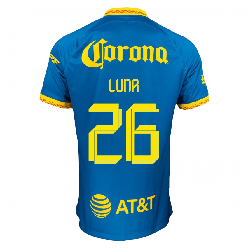 Homem Camisola Karen Luna #26 Azul Alternativa 2023/24 Camisa