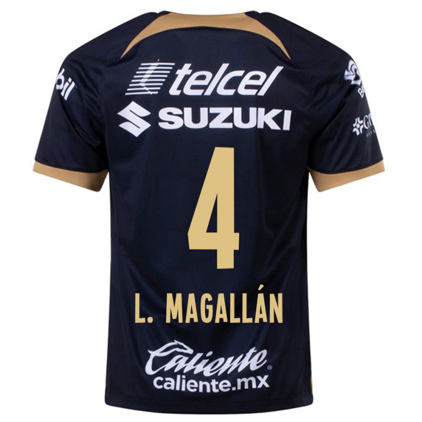 Homem Camisola Lisandro Magallan #4 Azul Escuro Alternativa 2023/24 Camisa