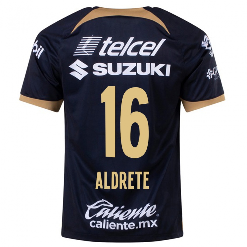 Homem Camisola Adrian Aldrete #16 Azul Escuro Alternativa 2023/24 Camisa