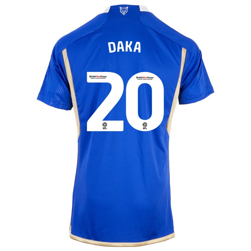 Mulher Camisola Patson Daka #20 Azul Real Principal 2023/24 Camisa