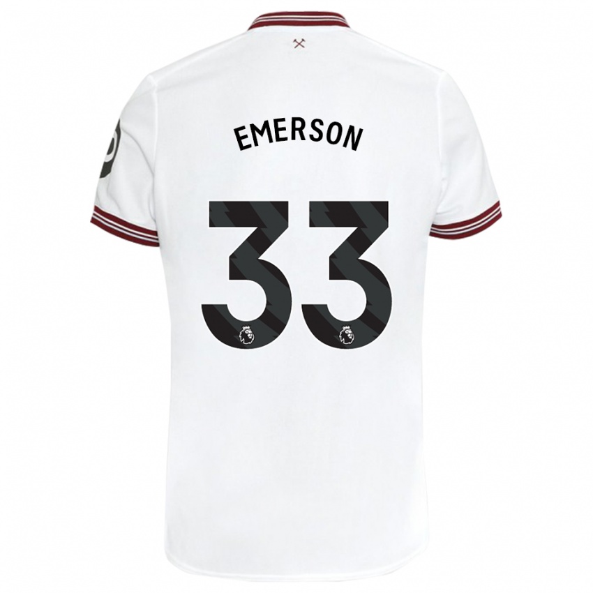 Mulher Camisola Emerson Palmieri #33 Branco Alternativa 2023/24 Camisa