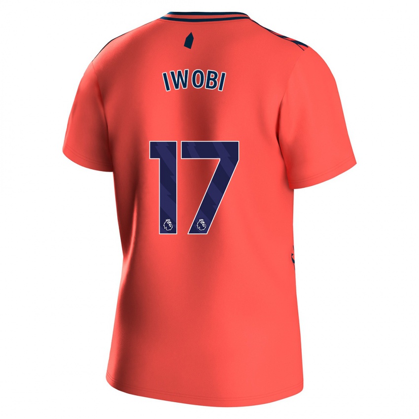 Mulher Camisola Alex Iwobi #17 Corais Alternativa 2023/24 Camisa