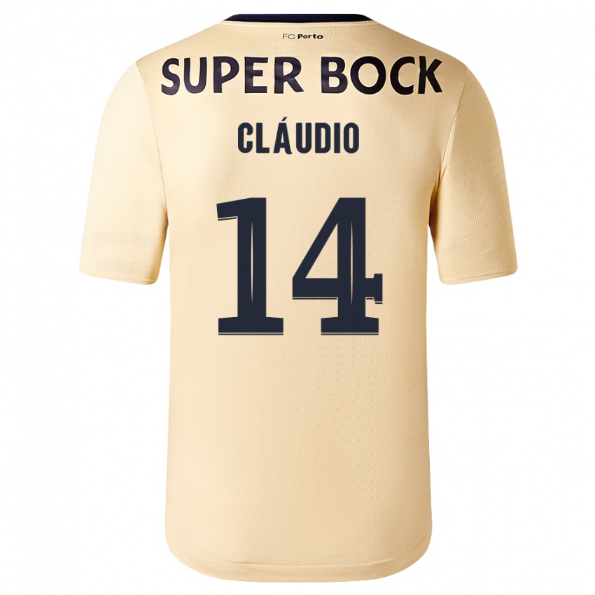 Mulher Camisola Claudio Ramos #14 Bege-Dourado Alternativa 2023/24 Camisa