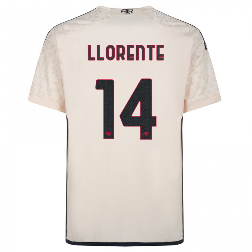 Mulher Camisola Diego Llorente #14 Esbranquiçado Alternativa 2023/24 Camisa