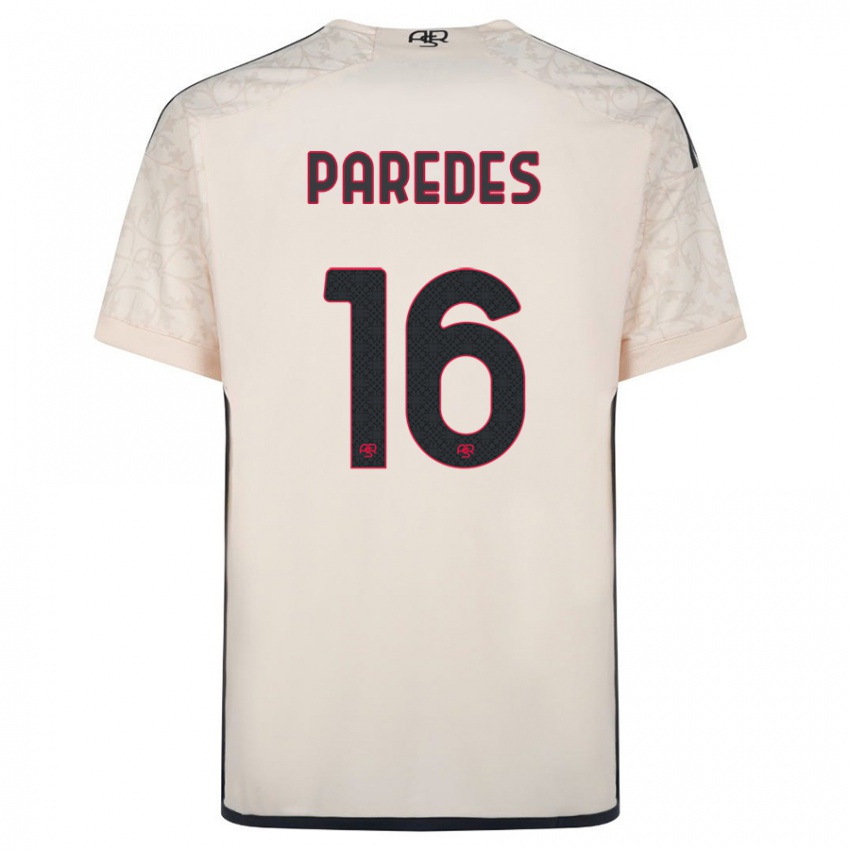 Mulher Camisola Leandro Paredes #16 Esbranquiçado Alternativa 2023/24 Camisa