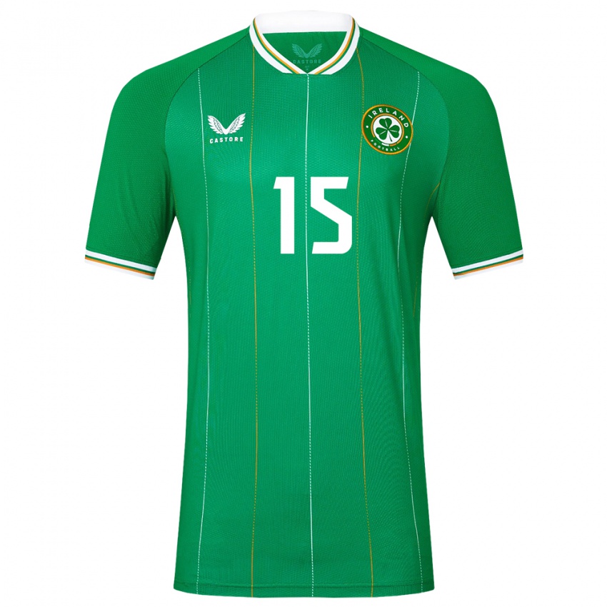 Criança Camisola Irlanda Gideon Tetteh #15 Verde Principal 24-26 Camisa