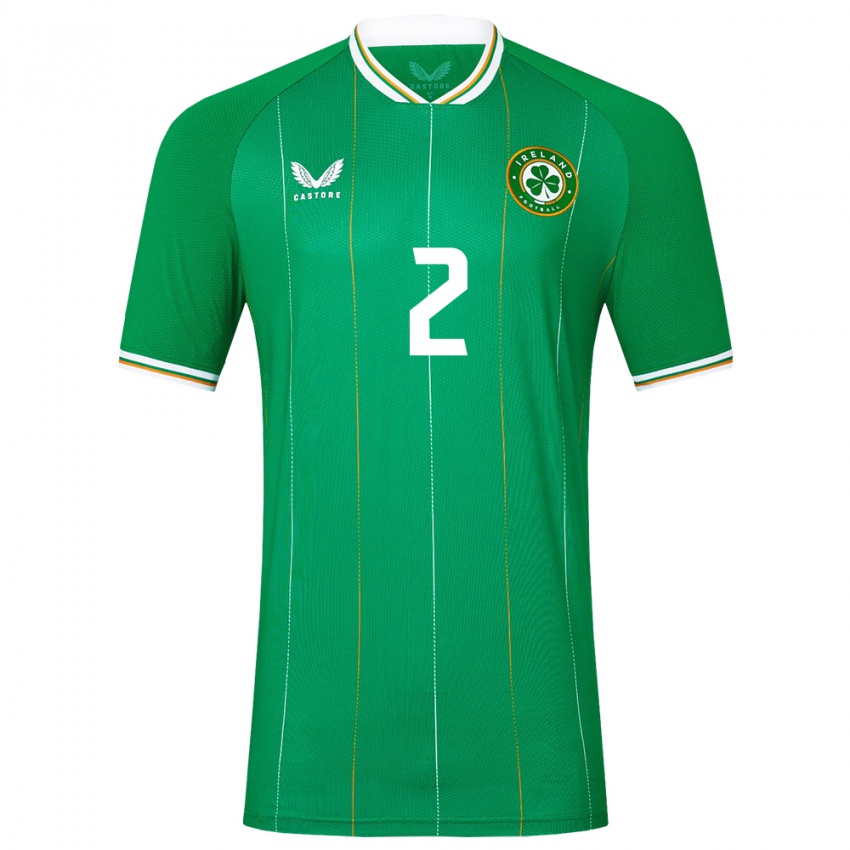 Criança Camisola Irlanda James Abankwah #2 Verde Principal 24-26 Camisa