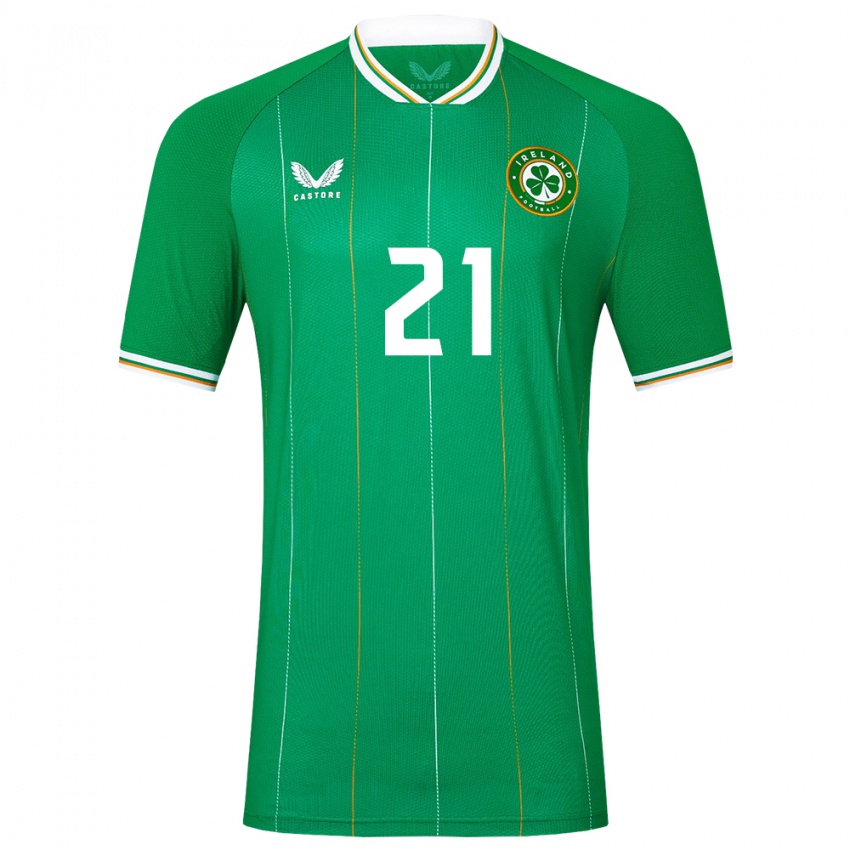 Criança Camisola Irlanda Freddie Turley #21 Verde Principal 24-26 Camisa