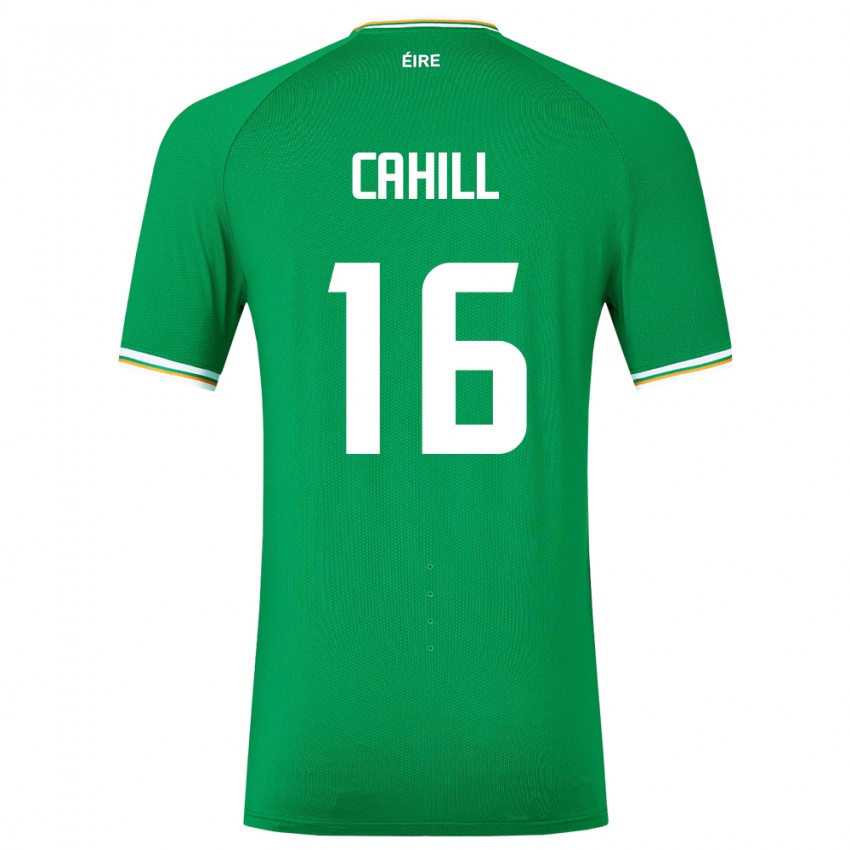 Criança Camisola Irlanda Killian Cahill #16 Verde Principal 24-26 Camisa