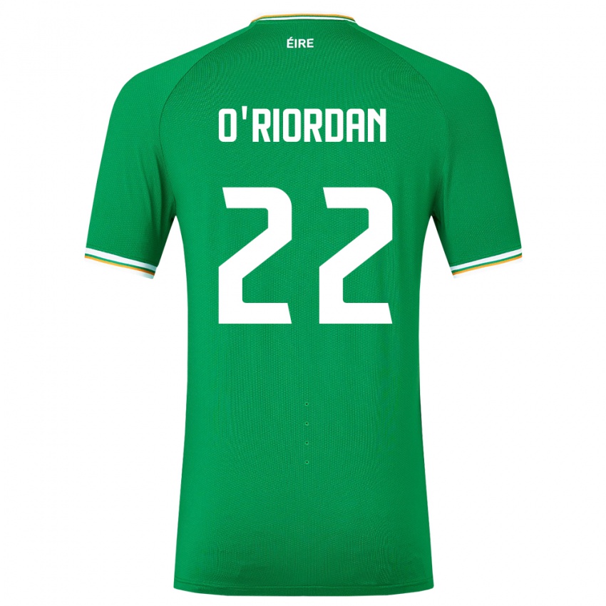 Criança Camisola Irlanda Connor O'riordan #22 Verde Principal 24-26 Camisa