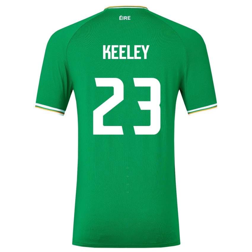 Criança Camisola Irlanda Josh Keeley #23 Verde Principal 24-26 Camisa