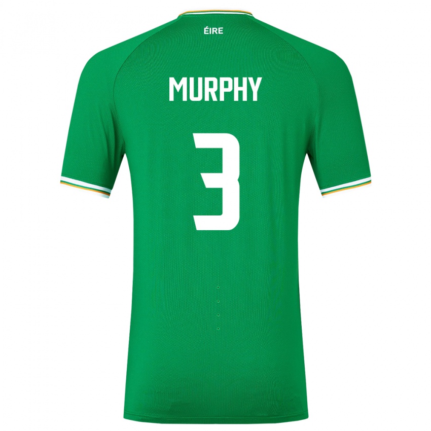 Criança Camisola Irlanda Alex Murphy #3 Verde Principal 24-26 Camisa