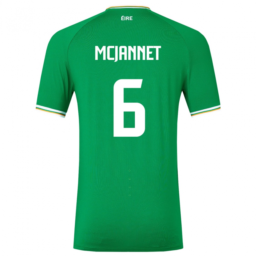 Criança Camisola Irlanda Ed Mcjannet #6 Verde Principal 24-26 Camisa