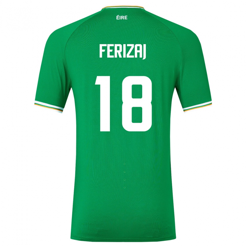 Criança Camisola Irlanda Justin Ferizaj #18 Verde Principal 24-26 Camisa