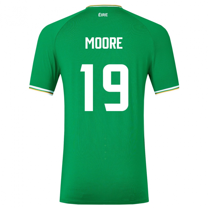 Criança Camisola Irlanda Sean Moore #19 Verde Principal 24-26 Camisa