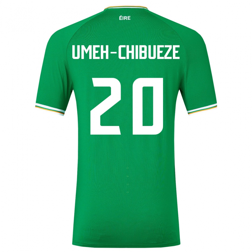 Criança Camisola Irlanda Franco Umeh-Chibueze #20 Verde Principal 24-26 Camisa