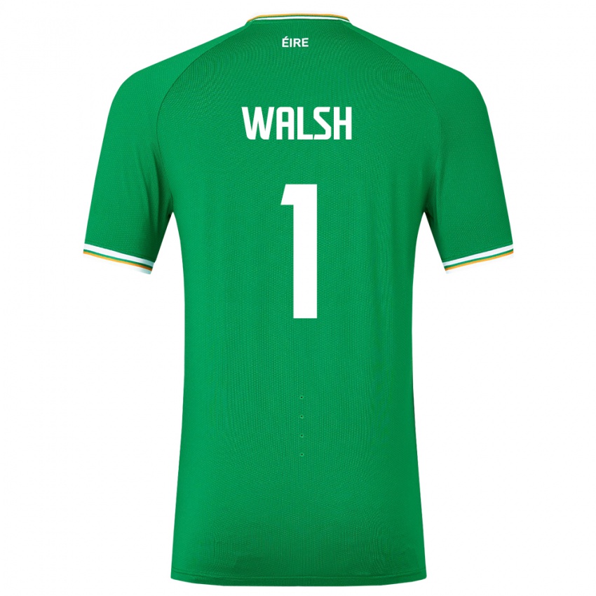 Criança Camisola Irlanda Conor Walsh #1 Verde Principal 24-26 Camisa