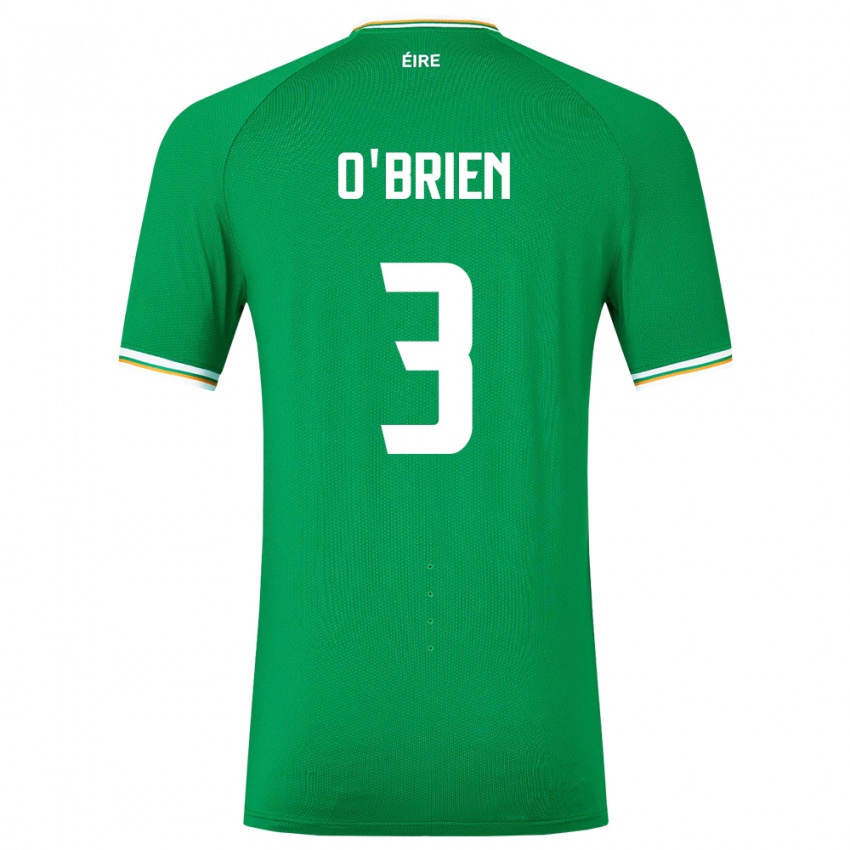 Criança Camisola Irlanda Luke O'brien #3 Verde Principal 24-26 Camisa