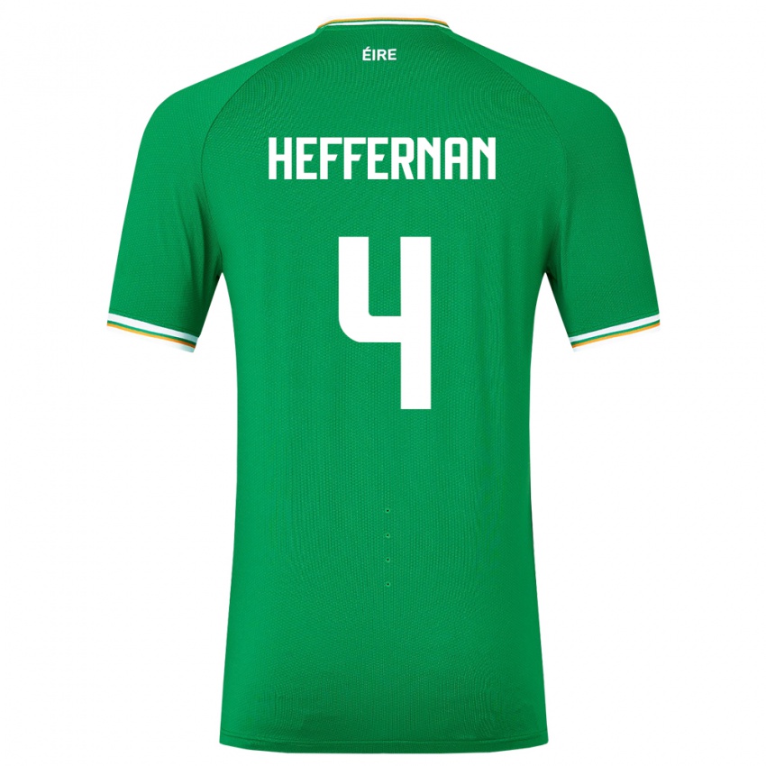 Criança Camisola Irlanda Cathal Heffernan #4 Verde Principal 24-26 Camisa