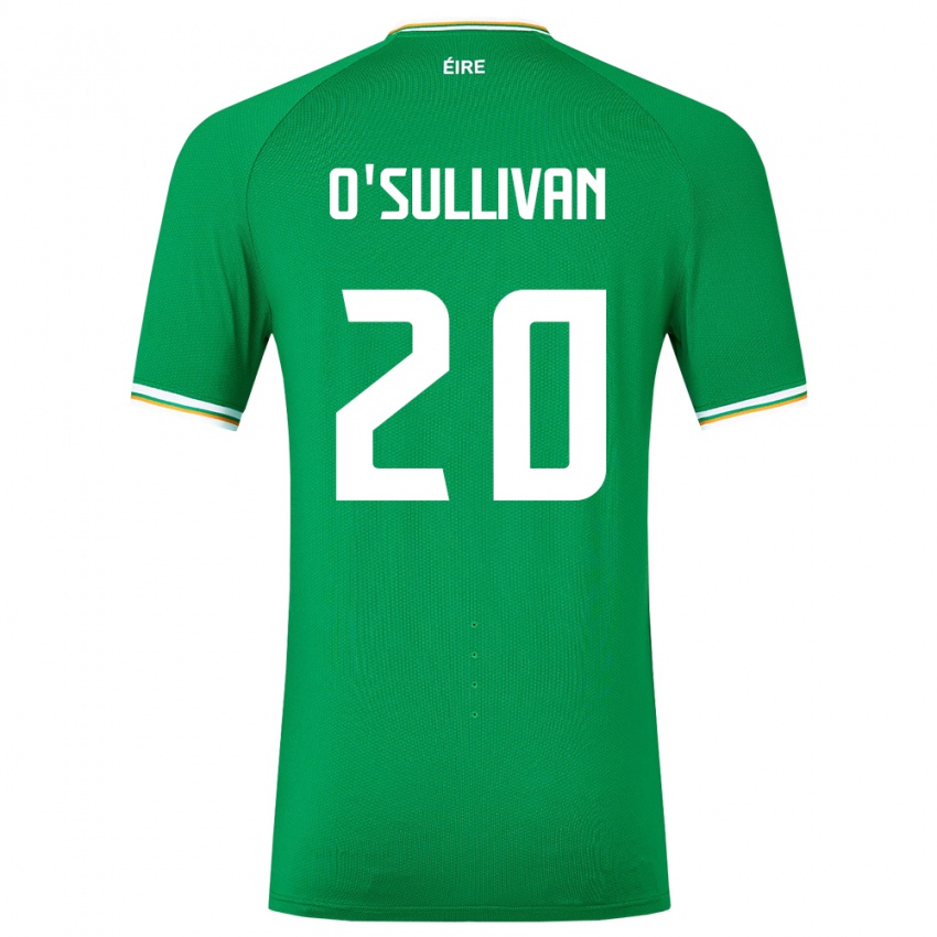 Criança Camisola Irlanda Cathal O'sullivan #20 Verde Principal 24-26 Camisa