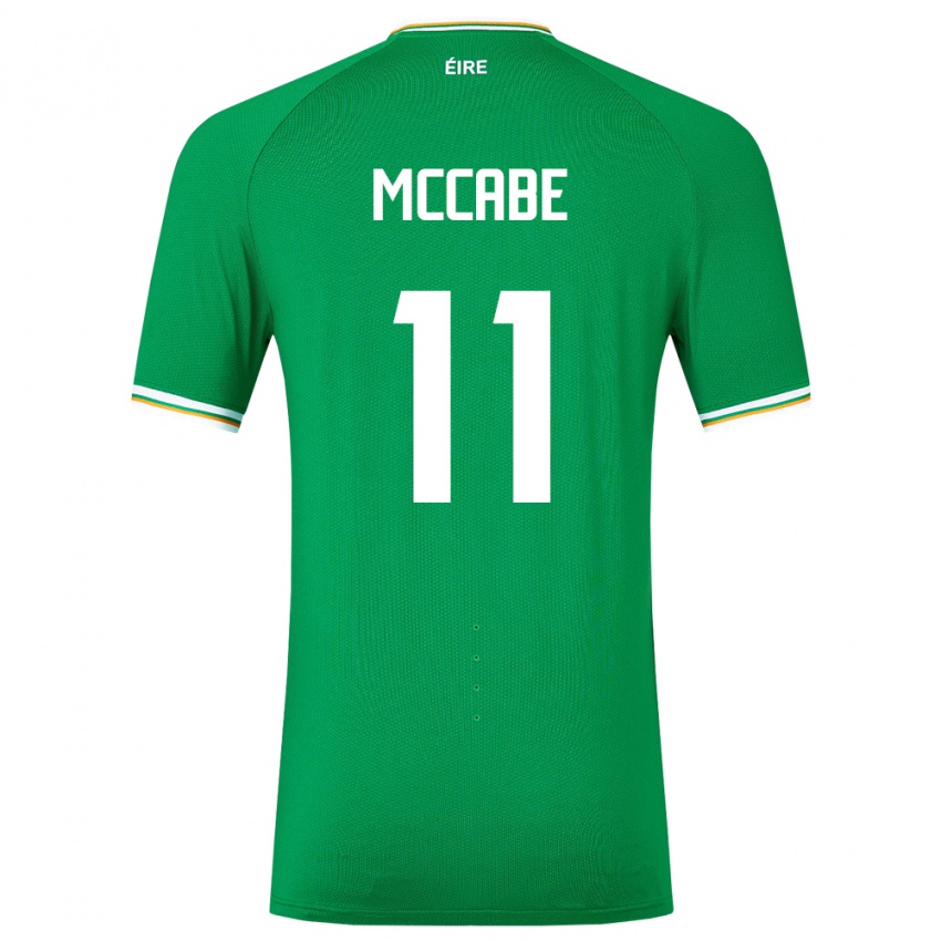 Criança Camisola Irlanda Katie Mccabe #11 Verde Principal 24-26 Camisa