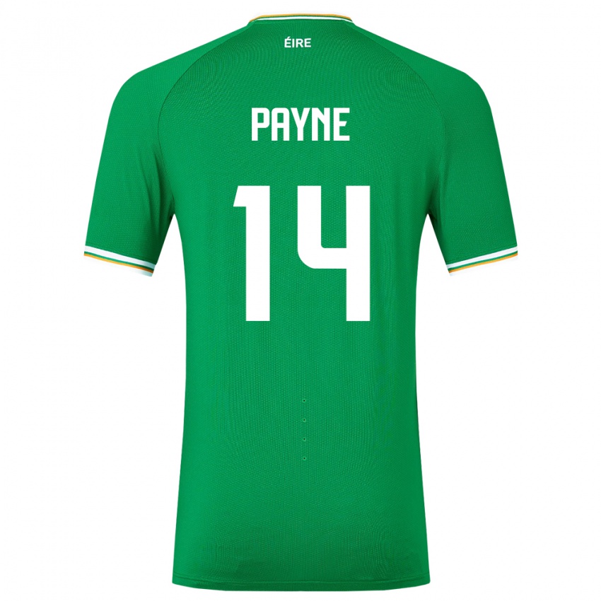 Criança Camisola Irlanda Heather Payne #14 Verde Principal 24-26 Camisa