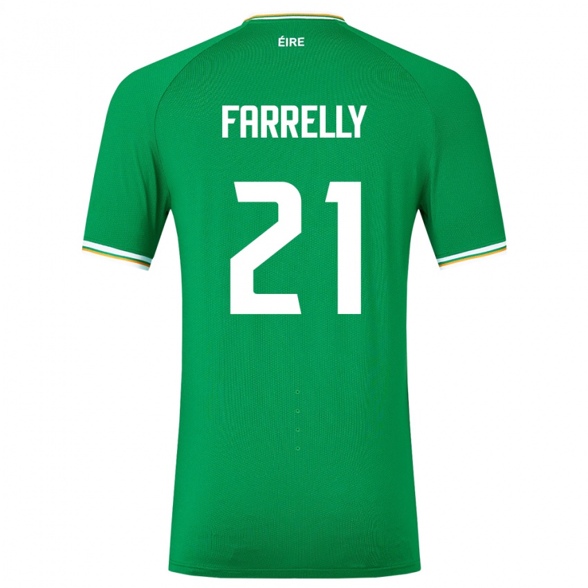 Criança Camisola Irlanda Sinead Farrelly #21 Verde Principal 24-26 Camisa