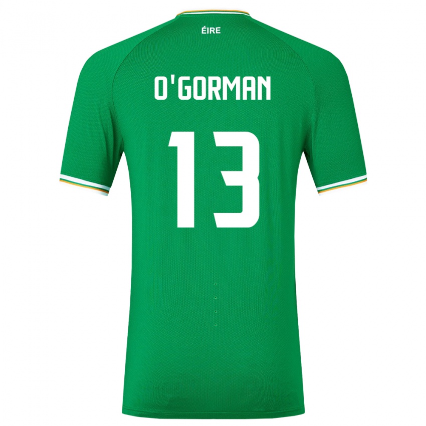 Criança Camisola Irlanda Áine O'gorman #13 Verde Principal 24-26 Camisa