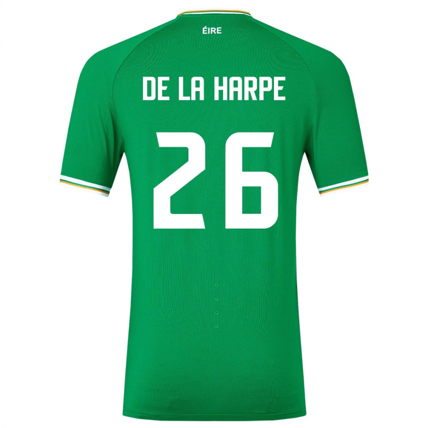 Criança Camisola Irlanda Deborah-Anne De La Harpe #26 Verde Principal 24-26 Camisa