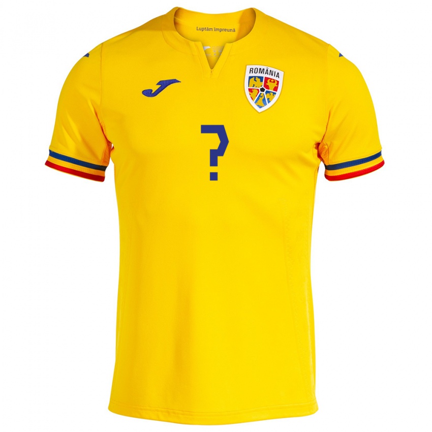 Criança Camisola Romênia Dominik Șoptirean #0 Amarelo Principal 24-26 Camisa