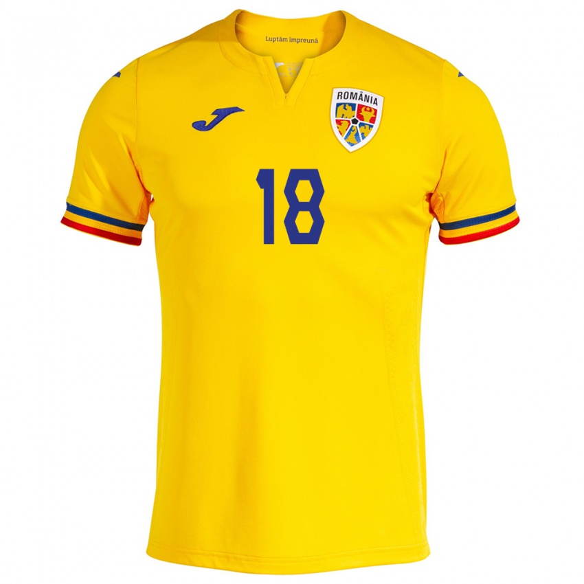 Criança Camisola Romênia Răzvan Marin #18 Amarelo Principal 24-26 Camisa